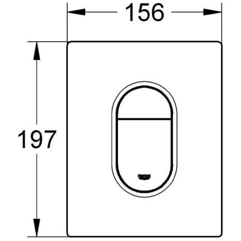 Pannello di comando WC Grohe Arena Cosmopolitan, Nero Fantasma 38844KF0-Prodotto compatibile (1/2)