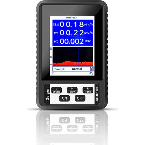 Irovami Détecteur rayonnement nucléaire portable – Compteur Geiger X/gamma/bêta, dose cumulée temps réel – Idéal pour maison, contrôle radioactivité, sécurité (1/5)