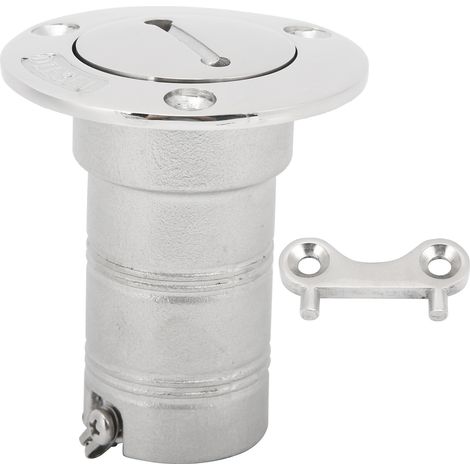 Raccord de remplissage en acier inoxydable pour réservoir de bateau, entrée d'eau/huile/carburant, bouchon de 38mm. (1/5)