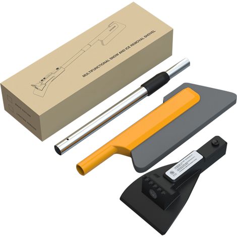 Ensemble de brosses à neige pour voiture, outil de grattoir ergonomique détachable pour le pelletage de glace en extérieur (1/5)