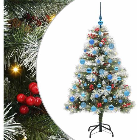 Artificial Christmas Tree Green and white 150 cm vidaXL