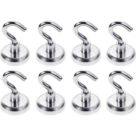 Magnetische Haken, leistungsstarker Neodym-Magnet, 36 kg Haltekraft, beste magnetische Haken für Küchen- und Garagenschränke im Innen- und Außenbereich (1/5)