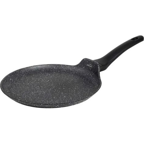 LACOR - 26844 - Crepiera in alluminio forgiato, antiaderente, adatta per tutti i tipi di piani cottura, compresi induzione, Full Induction, Ø24 cm, ecologico e senza PFOA, colore: nero