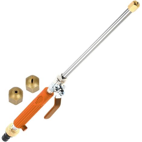 Garden Hose Nozzle Pressure for Car Wash, Dual Spray Modes, Durable Aluminum, Orange (1/5)
