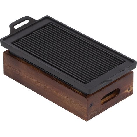 Plaque de cuisson multifonction pour barbecue, sans fumée et antiadhésive, pour grillades (1/4)