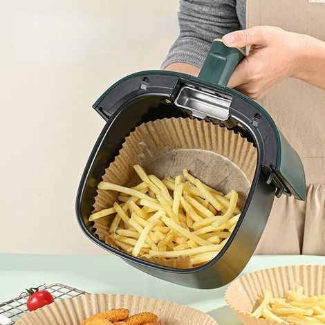 Lot de 100 plateaux jetables en papier cuisson pour Airfryer Ø16 cm (1/2)