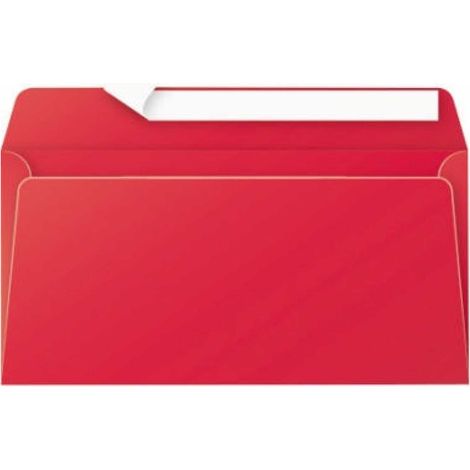 Briefumschlag Pollen® DIN lang 220 x 110 mm (B x H) ohne Fenster 120g/m² mit Haftklebung Papier kirschrot 20 St./Pack. (1/5)