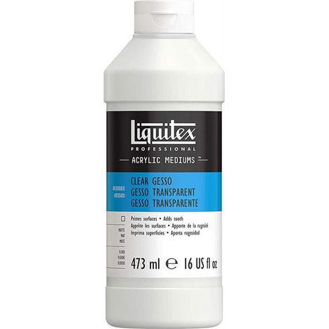 Additif - LIQUITEX - Gesso - Transparent - 473 ml - Préparateur de surface (1/2)