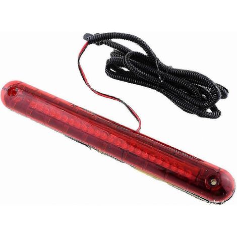 Troisième feu stop à LED rouge pour camping-cars et caravanes, avec 24 LED lumineuses. (1/4)