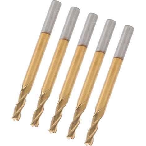 3-Schneiden-Fräser mit flachem Boden aus Wolframstahl, Industriebedarf, 3,175 x 2,5 x 8 x 40 (1/5)