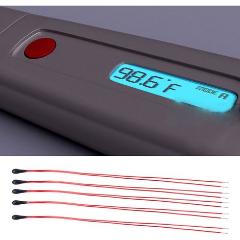 Lot de 10 thermistances NTC MF52B haute sensibilité avec fil émaillé de 60 mm, 5 kΩ (1/5)