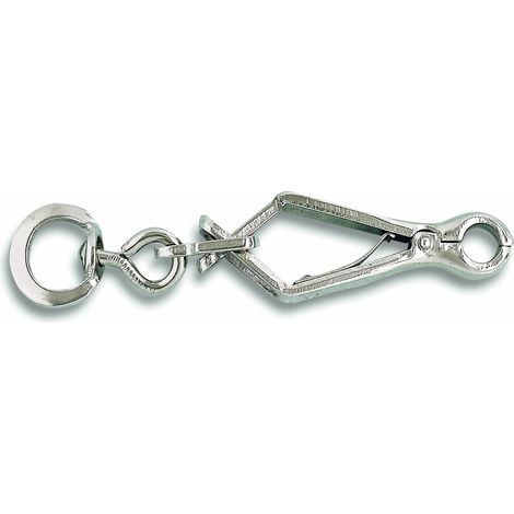 Chapuis 160/12N Confezione di 20 moschettoni pinza - Acciaio nichelato - Lunghezza 100 mm