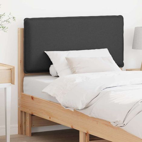 Gepolstertes Kopfteil Natürlich und Dunkelgrau 80 cm