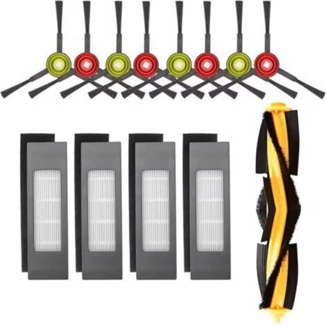 Zubehör für Ecovacs Deebot N8 N8 Pro N8 Pro+ T8 T8+ T8 AIVI T8 Max T9 T9+ Saugroboter: 1 Hauptbürste, 4 Filter, 8 Seitenbürsten (13 Teile) (1/3)