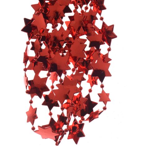 Weihnachts-Sterngirlande Christmas Red rot 2,7 Meter - Kunststoff