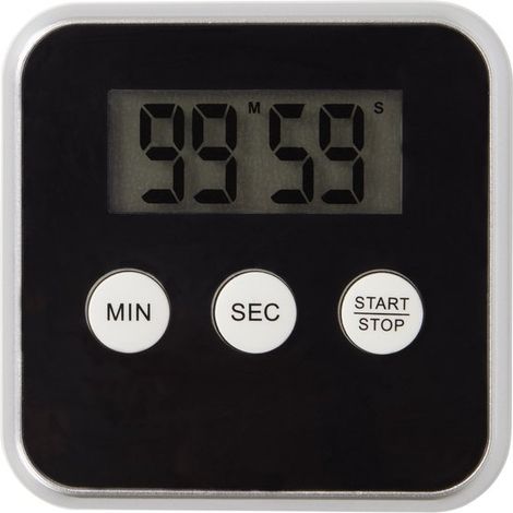 Réveil numérique magnétique - Affichage numérique - Horloge avec support - Fonction réveil et alarme - Batterie incluse - Noir - Accessoire de bureau et chambre (1/2)