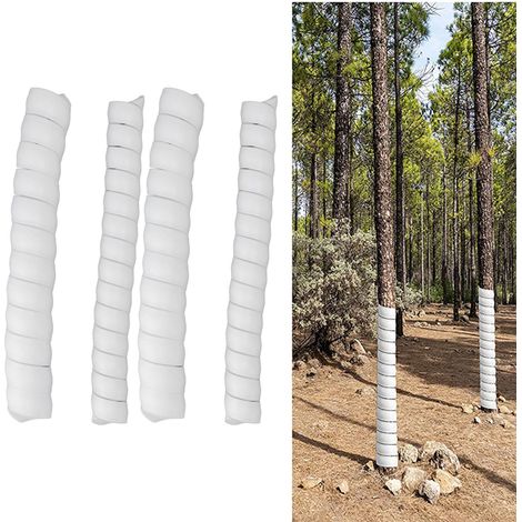 Protection de tronc d'arbre, protection spirale en plastique pour arbre, protection d'écorce, manchon pour tube, film protecteur pour écorce, manchon de protection pour semis (ensemble de 4 pièces) (1/5)