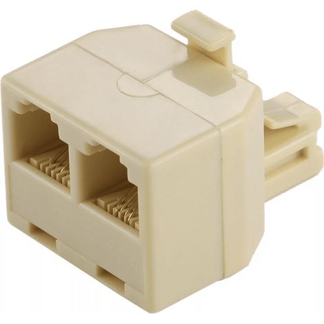 Bifurcador de telefono RJ11 Blanco
