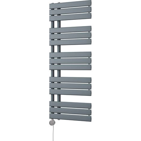 Tristan - Anthracite Electric Towel Rail H1292mm x W500mm 600w Thermostatic (1/3)