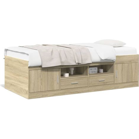 Maison Exclusive - Tagesbett mit Schubladen ohne Matratze Sonoma-