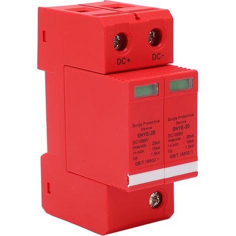 Parafoudre CC PV ignifugé et anticorrosion orange, dispositif de protection contre les surtensions pour boîte de distribution 1000 V 2P (1/5)