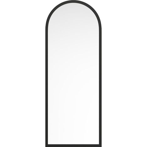 Grande specchio ad arco L. 65 x H. 170 cm in Legno di paulownia Nero - SHANGI