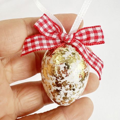 Oeuf De Pâques - Décoration Suspendue Pour Arbre De Pâques - Imitation Oeuf En Plastique - 10 Pièces (1/5)