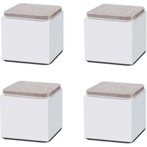Pieds de meubles en acier au carbone, pieds de table carrés blancs, 60 x 60 x 52 mm, 4 pièces (1/4)