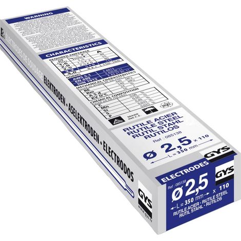 GYS Elettrodi per saldatura 110 pz. (Ø x L) 2.5 mm x 350 mm 80 A (max.)