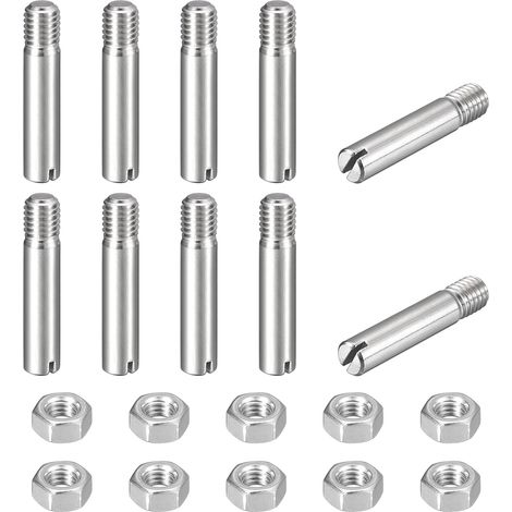 10pcs Goupilles Cylindriques avec Écrou, M8x40mm Goujon Cylindrique Fendu Fileté Externe 304 Acier Inoxydable Industriel Mécanique Chevilles Support d'Étagère Tige Fixation Meubles (1/5)