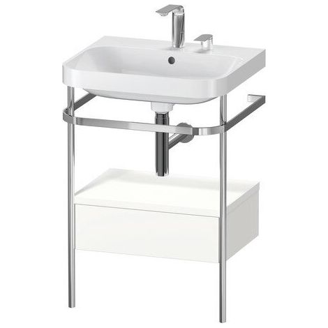 DURAVIT HP4840E8484 HappyD2+ en forme de C avec trou de robinet et trop-plein