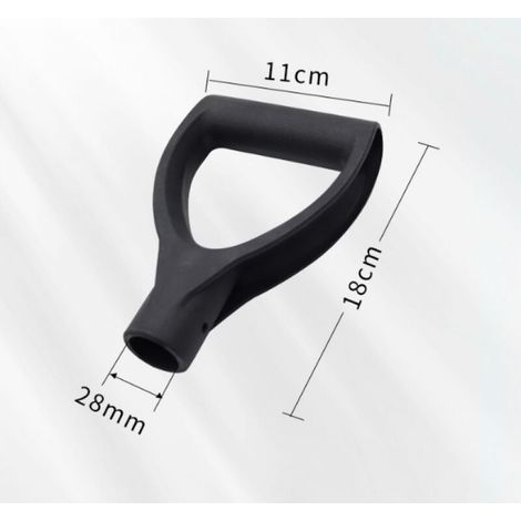 Manche de bêche Fourche de Jardin Manche de Pelle en Forme de D Poignée en Plastique pour Outils de creusage et de ratissage Noir (1/2)
