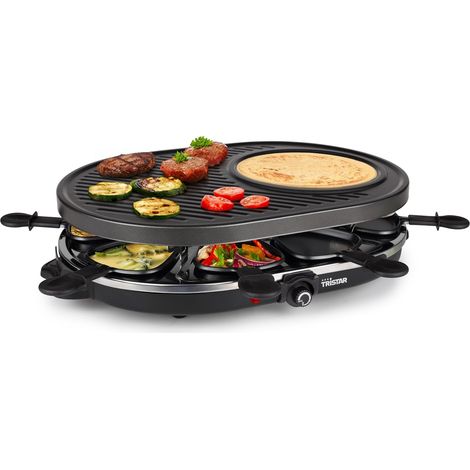 Raclette Tristar 8 personnes 1200 W Noir