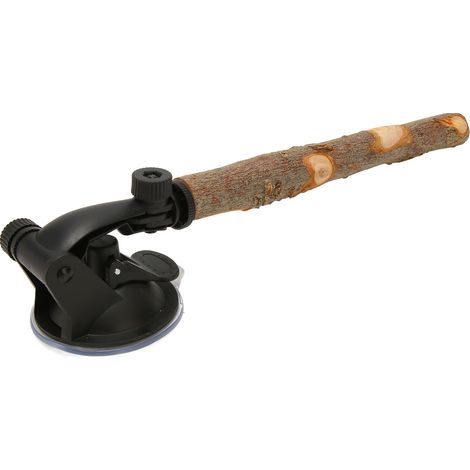 Perchoir en bois antidérapant pour perroquet, support interactif à ventouses pour fenêtre, pour petits et moyens oiseaux, 20 cm / 7,9 pouces (1/5)