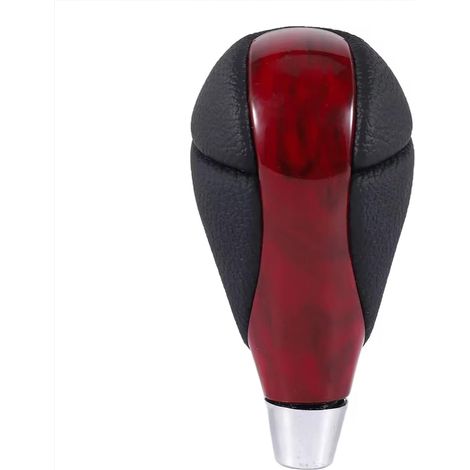 Pommeau de levier de vitesse compatible avec Lexus RX GS, pommeau de levier de vitesse en cuir rouge, transmission automatique (1/5)