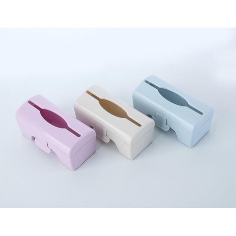 Boîte de rangement murale en plastique pour sacs poubelle, idéale pour la cuisine, la salle de bain et le salon - Lot de 3 (1/5)