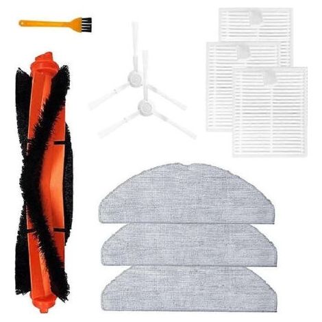 Kit de remplacement d'accessoires pour aspirateur robot Xiaomi S20/D106 : brosse principale, brosses latérales, filtre HEPA et chiffon de nettoyage. (1/5)