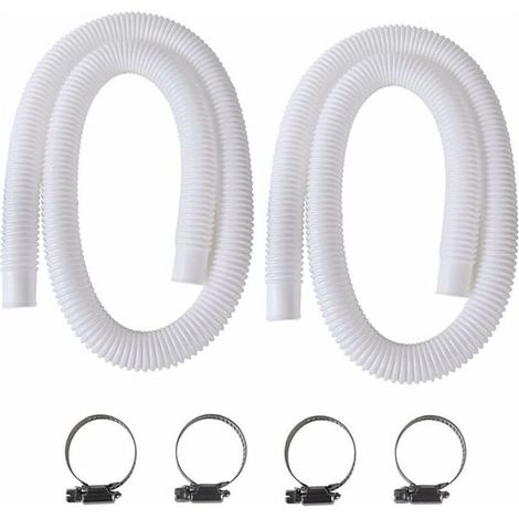 Tuyau de Piscine, 2Pcs 32mm Tuyau pour Piscine Hors Sol, 150cm/59in Tuyau pour Pompe de Piscine pour Intex 330 GPH, 530 GPH et 1000 GPH (1/5)