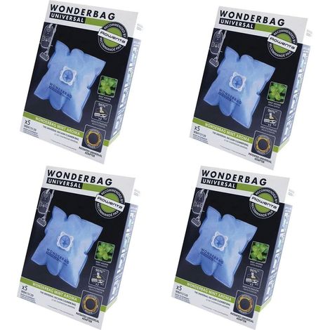 Lot de 4 boites de 5 sacs microfibres universels
