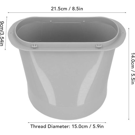 Ortviai Raccord universel pour tuyau d’air conditionné – Embout plat ABS 150 mm, étanche et sans outil (1/4)