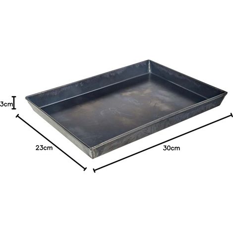 Teglia per Pizza Professionale in Ferro Blu (Lamiera) rettangolare Vari Formati e Altezze Cottura Uniforme Croccante Senza Rivestimenti Chimici Spessore 0.8mm ristorante pizzeria panifici pasticcerie