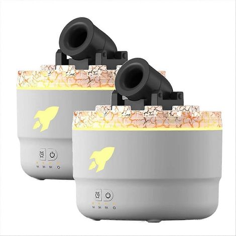 2 pièces mini cannon humidificateur diffuseur arômes avec 2 modes 7 colors LED timesr et réglable settings turret (1/5)