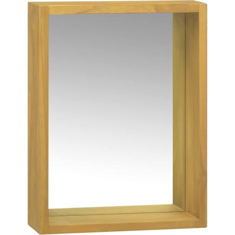 vidaXL Mueble con espejo madera maciza de teca 30x10x40 cm (1/5)
