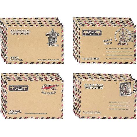 100 enveloppes à motifs vintage, étui et support, format G (1/5)