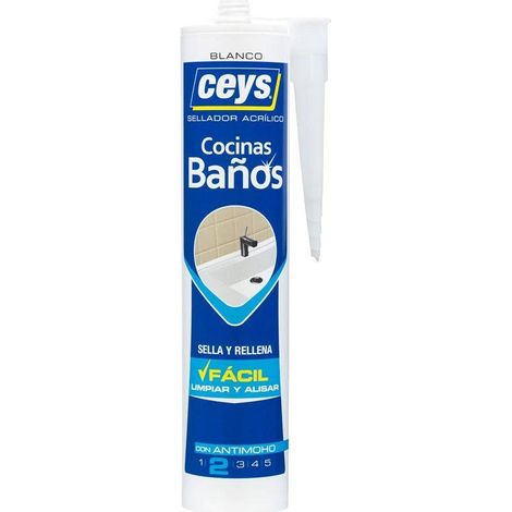 Sellador Acrilico Cocina/Baño 280 Ml Bl A/M Ceys (1/2)