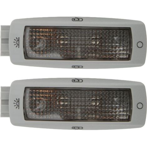 Dôme de lecture arrière, 2 pièces, coque grise, haute luminosité, remplacement pour Caddy (1/5)