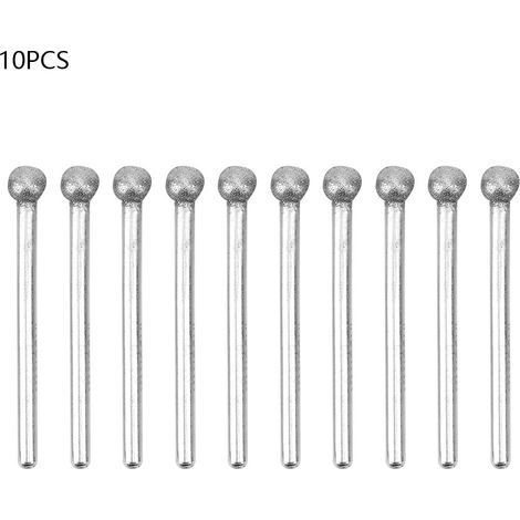 Ortviai Brosse de polissage en nitrure de bore sphérique 3 x 6 mm – Lot de 10 pièces pour métaux, porcelaine et jade (1/5)