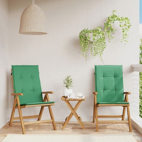 Gartenstühle mit Kissen 2 Stk. Massivholz Teak (1/5)