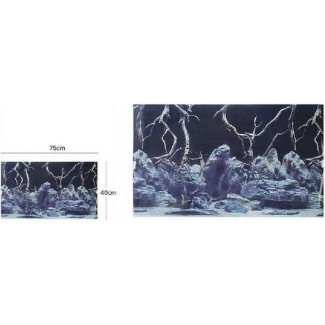 TrAdE Shop Traesio - Poster Sfondo Per Acquario Terrario Panorama Decoro 40 X 75 Cm 61805 Assortiti -
