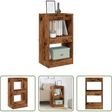 Étagère en bois - Bibliothèque/Cloison de séparation vieux bois 40x30x72 cm (1/5)